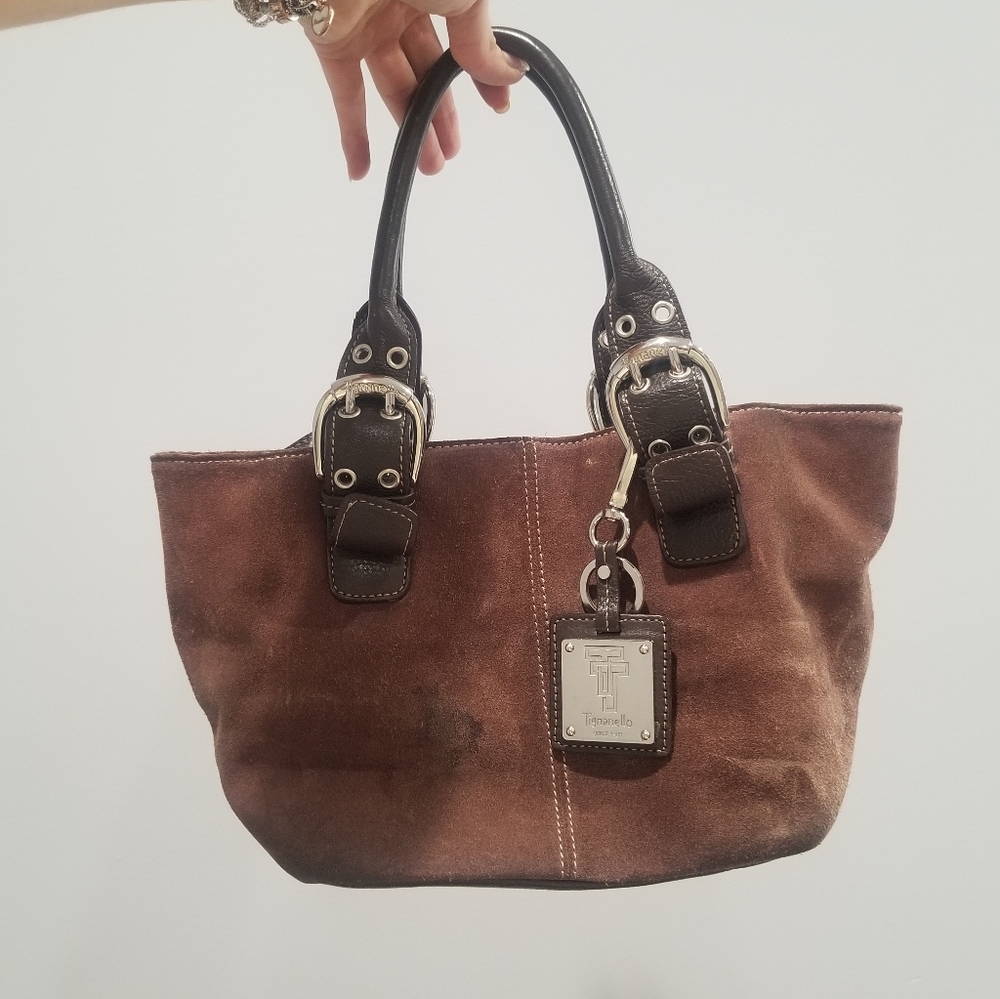 Tignanello suede brown bag
